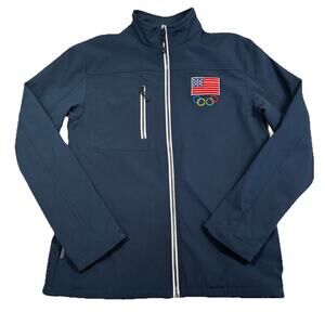 Hershey's US Olympic Soft Shell Jacket Mens M American Flag Paris 2024